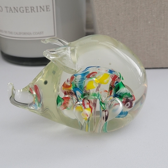 ardalt Other - Lewile glass hand blown millefiori paper weight pig